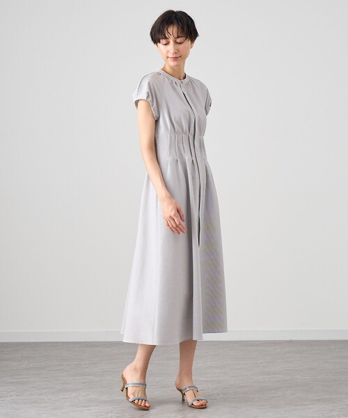 サッカーストレッチパフ袖 ワンピース（ワンピース）｜ANAYI（アナイ）