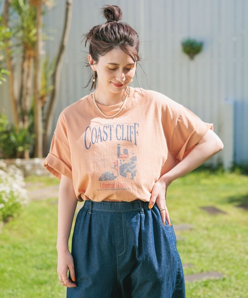 studio CLIP（スタディオクリップ）の「アソートヴィンテージライクTシャツ（Tシャツ/カットソー・レディース・ナチュラル/オフホワイト/ライトグレー/オレンジ・FREE）」の4枚目の写真