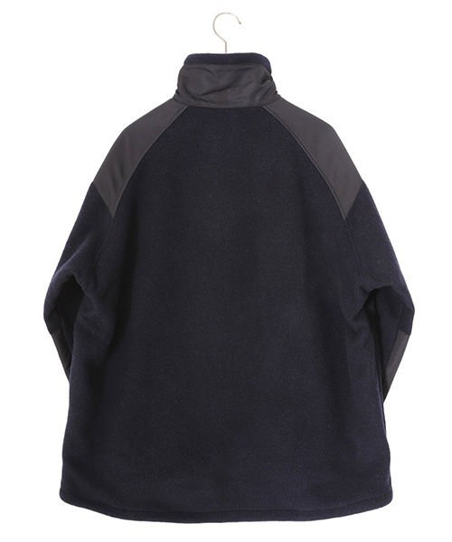 URU（ウル）の「URU / ウル：WOOL CASHMERE FLEECE - ZIP UP BLOUSON：23FWCF02[COR]（ブルゾン・メンズ・ダークネイビー・2）」の4枚目の写真