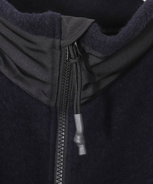 URU（ウル）の「URU / ウル：WOOL CASHMERE FLEECE - ZIP UP BLOUSON：23FWCF02[COR]（ブルゾン・メンズ・ダークネイビー・2）」の5枚目の写真