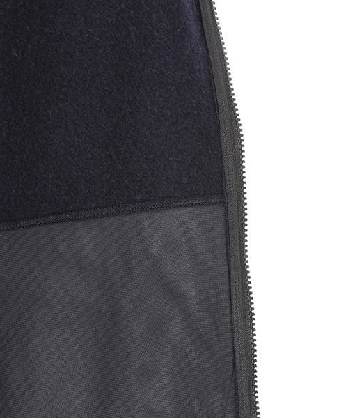 URU（ウル）の「URU / ウル：WOOL CASHMERE FLEECE - ZIP UP BLOUSON：23FWCF02[COR]（ブルゾン・メンズ・ダークネイビー・2）」の6枚目の写真