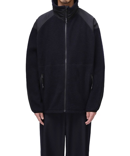 URU（ウル）の「URU / ウル：WOOL CASHMERE FLEECE - ZIP UP BLOUSON：23FWCF02[COR]（ブルゾン・メンズ・ダークネイビー・2）」の9枚目の写真