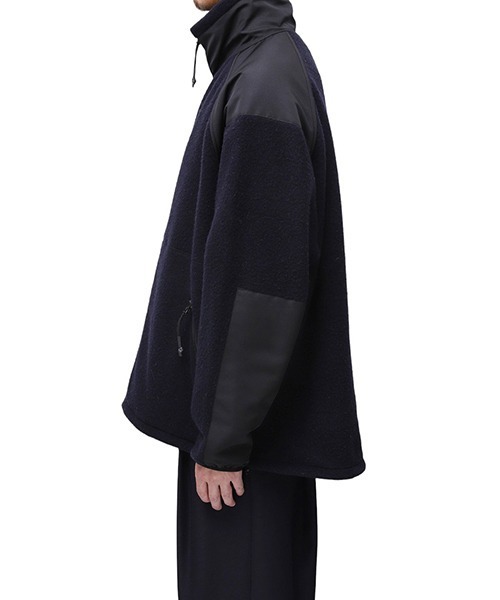 URU（ウル）の「URU / ウル：WOOL CASHMERE FLEECE - ZIP UP BLOUSON：23FWCF02[COR]（ブルゾン・メンズ・ダークネイビー・2）」の10枚目の写真