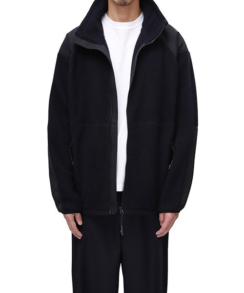 URU（ウル）の「URU / ウル：WOOL CASHMERE FLEECE - ZIP UP BLOUSON：23FWCF02[COR]（ブルゾン・メンズ・ダークネイビー・2）」の12枚目の写真