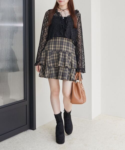 MAJESTIC LEGON（マジェスティックレゴン）の「厚底ストレッチショートブーツ（ブーツ・レディース・ブラウン/ブラック/ブラック系その他・LARGE/MEDIUM/X-LARGE）」の22枚目の写真