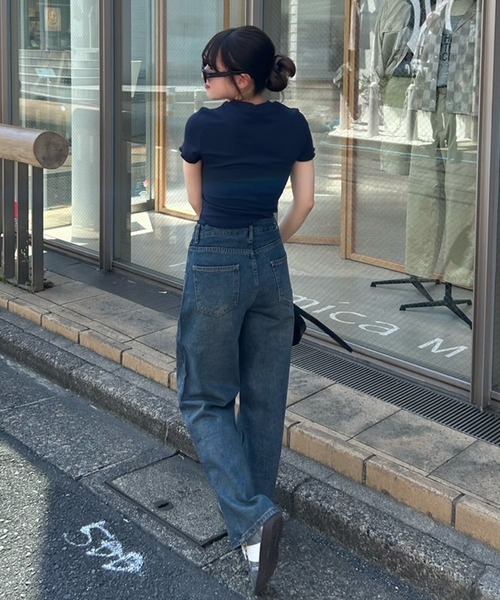 RiLi（リリ）の「キラキラスタッズデニム【RL】（デニムパンツ・レディース・ブルー・M/S/XS）」の7枚目の写真