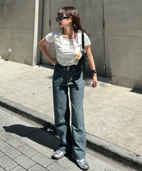 RiLi（リリ）の「キラキラスタッズデニム【RL】（デニムパンツ・レディース・ブルー・M/S/XS）」の19枚目の写真