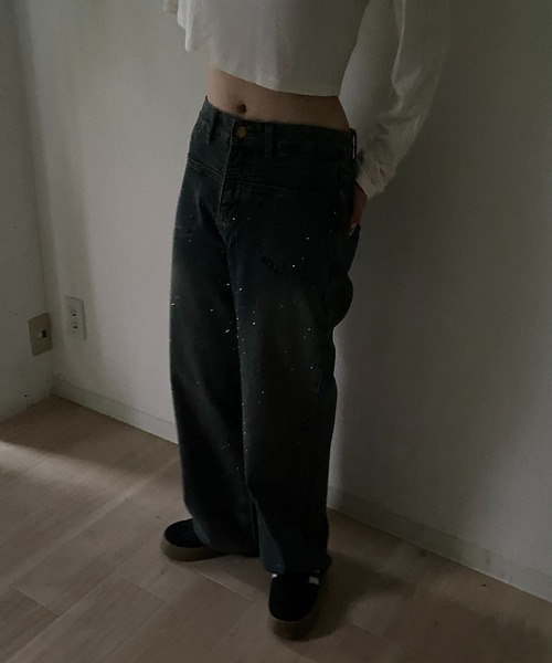 RiLi（リリ）の「キラキラスタッズデニム【RL】（デニムパンツ・レディース・ブルー・M/S/XS）」の3枚目の写真