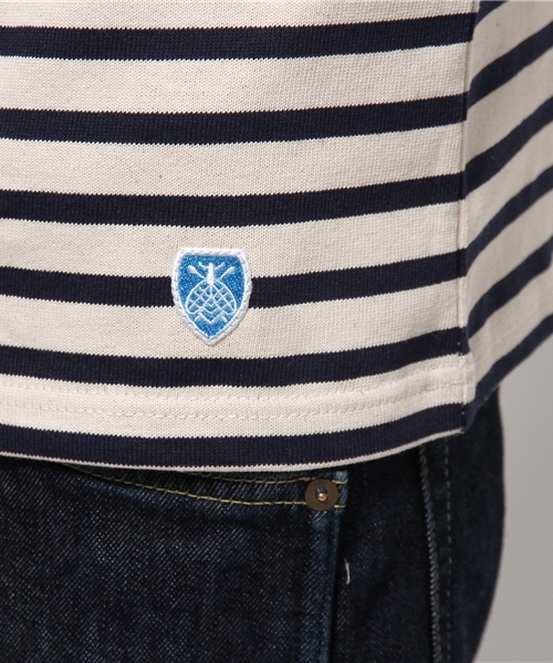 ORCIVAL（オーシバル）の「【ORCIVAL】オーシバルボーダープルオーバー（Tシャツ/カットソー・メンズ・ホワイト/ネイビー/レッド/ベージュ・MEDIUM/LARGE）」の10枚目の写真