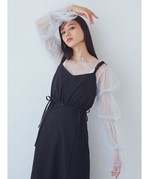 earth music&ecology(アースミュージックアンドエコロジー)の「袖デザインシアープルオーバー(Tシャツ/カットソー・レディース・サックスブルー/グレイッシュベージュ/ブラック/アイボリー・FREE)」の8枚目の写真