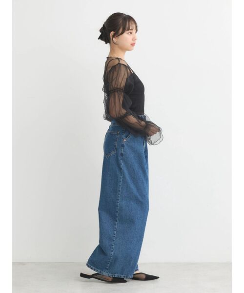 earth music&ecology(アースミュージックアンドエコロジー)の「袖デザインシアープルオーバー(Tシャツ/カットソー・レディース・サックスブルー/グレイッシュベージュ/ブラック/アイボリー・FREE)」の15枚目の写真