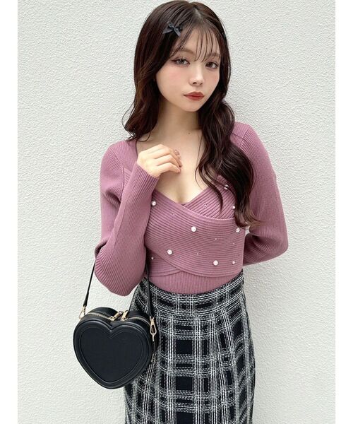 RESEXXY（リゼクシー）の「ハートコンパクトバッグ（ショルダーバッグ・レディース・ブラック/レッド・FREE）」の3枚目の写真