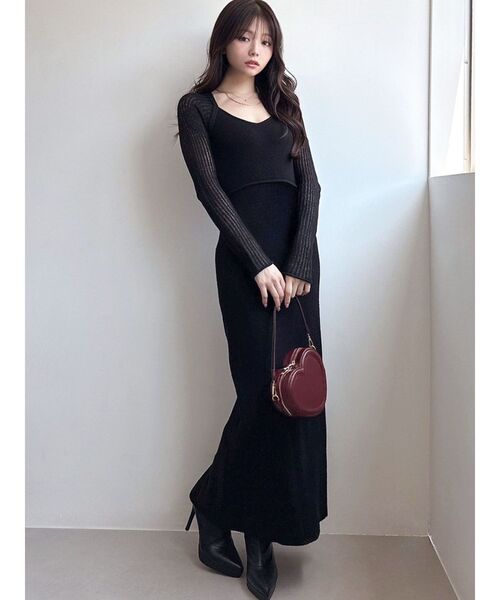 RESEXXY（リゼクシー）の「ハートコンパクトバッグ（ショルダーバッグ・レディース・ブラック/レッド・FREE）」の20枚目の写真