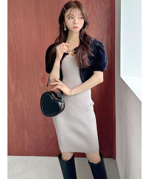 RESEXXY（リゼクシー）の「ハートコンパクトバッグ（ショルダーバッグ・レディース・ブラック/レッド・FREE）」の11枚目の写真