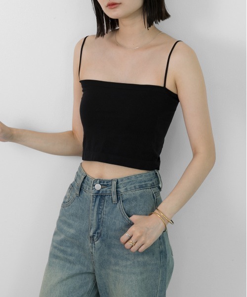 ad thie(アドティエ)の「カップ付ブラトップキャミ(キャミソール・レディース・オフホワイト/ブラック/グレー・FREE)」の17枚目の写真