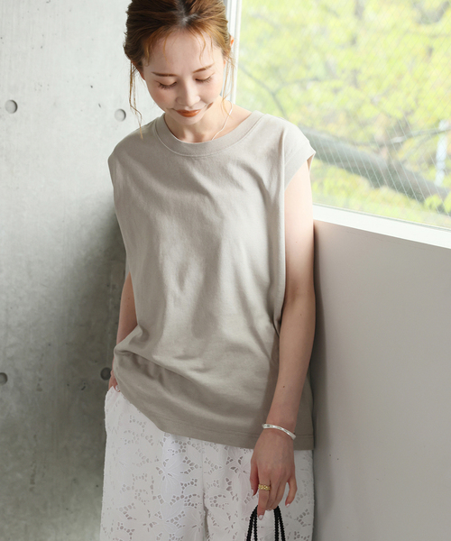 JOURNAL STANDARD(ジャーナルスタンダード)の「《追加4》汗ジミ防止天竺ノースリーブ(Tシャツ/カットソー・レディース・グレー/ホワイト/ブラック・FREE)」の22枚目の写真