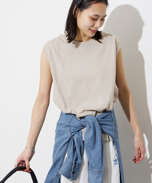 JOURNAL STANDARD(ジャーナルスタンダード)の「《追加4》汗ジミ防止天竺ノースリーブ(Tシャツ/カットソー・レディース・グレー/ホワイト/ブラック・FREE)」の17枚目の写真