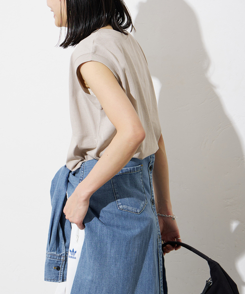 JOURNAL STANDARD(ジャーナルスタンダード)の「《追加4》汗ジミ防止天竺ノースリーブ(Tシャツ/カットソー・レディース・グレー/ホワイト/ブラック・FREE)」の16枚目の写真