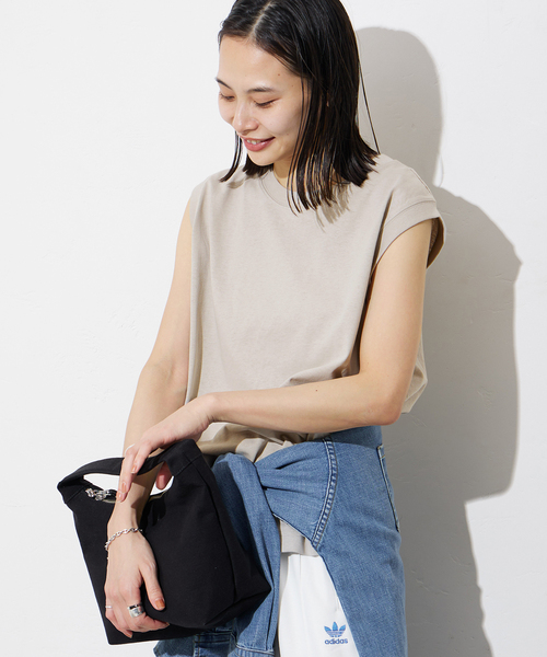 JOURNAL STANDARD(ジャーナルスタンダード)の「《追加4》汗ジミ防止天竺ノースリーブ(Tシャツ/カットソー・レディース・グレー/ホワイト/ブラック・FREE)」の15枚目の写真