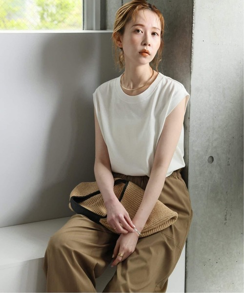 JOURNAL STANDARD(ジャーナルスタンダード)の「《追加4》汗ジミ防止天竺ノースリーブ(Tシャツ/カットソー・レディース・グレー/ホワイト/ブラック・FREE)」の13枚目の写真
