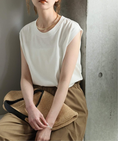 JOURNAL STANDARD(ジャーナルスタンダード)の「《追加4》汗ジミ防止天竺ノースリーブ(Tシャツ/カットソー・レディース・グレー/ホワイト/ブラック・FREE)」の11枚目の写真
