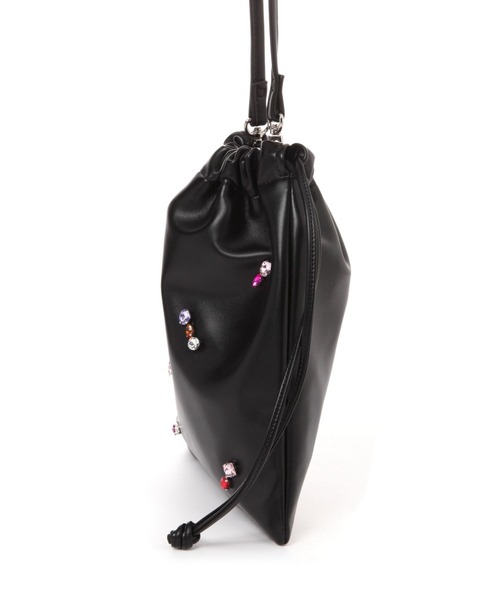 LAKOLE（ラコレ）の「ビジュー巾着ショルダーバッグ / 132248（ショルダーバッグ・レディース・ブラック/オフホワイト・FREE）」の12枚目の写真