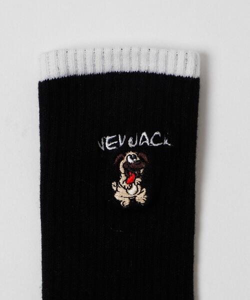 WEGO（ウィゴー）の「WEGO/別注NEWJACK刺繍ソックス（ソックス/靴下・メンズ・ブラック/オフホワイト・25-27CM）」の11枚目の写真