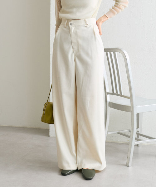 mystic（ミスティック）の「リングタックパンツ（その他パンツ・レディース・グレー/ブラック/アイボリー・1/2）」の4枚目の写真