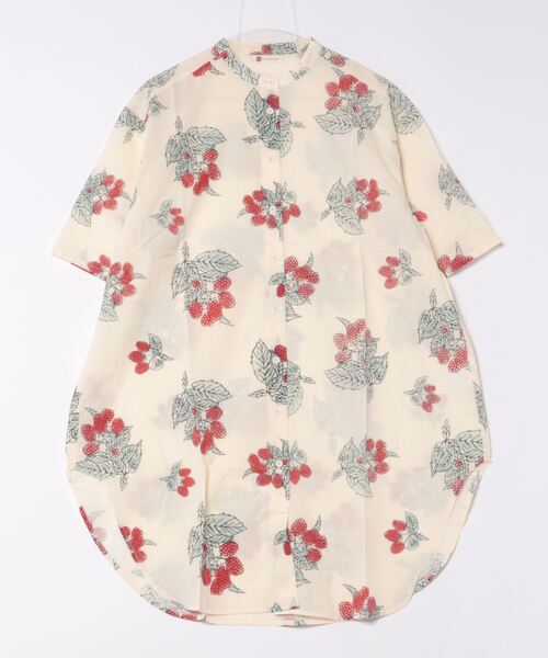 【セール】(BD)【BARNDOOR】ブラックベリー柄 チュニック ワンピース（シャツワンピース）｜BARNDOOR（バーンドア）