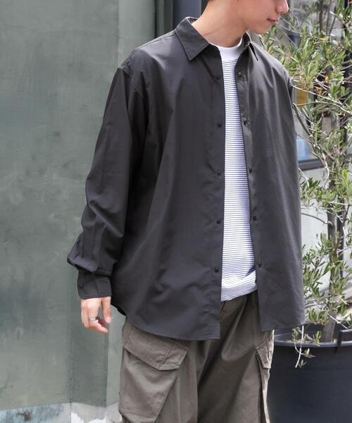 FORK&SPOON（フォークアンドスプーン）の「FORK&SPOON　レギュラーカラースナップシャツ（シャツ/ブラウス・メンズ・グレー/チャコールグレー・4/5）」の5枚目の写真