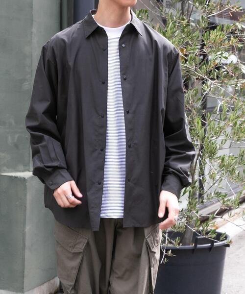 FORK&SPOON（フォークアンドスプーン）の「FORK&SPOON　レギュラーカラースナップシャツ（シャツ/ブラウス・メンズ・グレー/チャコールグレー・4/5）」の9枚目の写真