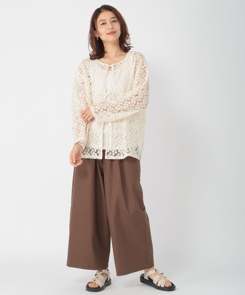 studio CLIP(スタディオクリップ)の「ダブルフロント刺繍レースブラウスジャケット(シャツ/ブラウス・レディース・ナチュラル/ブラック/アイボリー・FREE)」の6枚目の写真