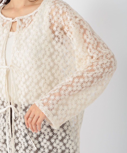 studio CLIP(スタディオクリップ)の「ダブルフロント刺繍レースブラウスジャケット(シャツ/ブラウス・レディース・ナチュラル/ブラック/アイボリー・FREE)」の14枚目の写真