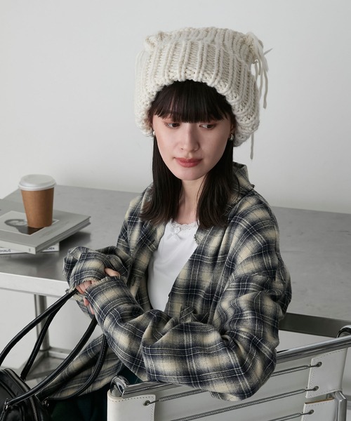 forksy.（フォルクシー）の「【forksy.】ネコミミローゲージリブ編み