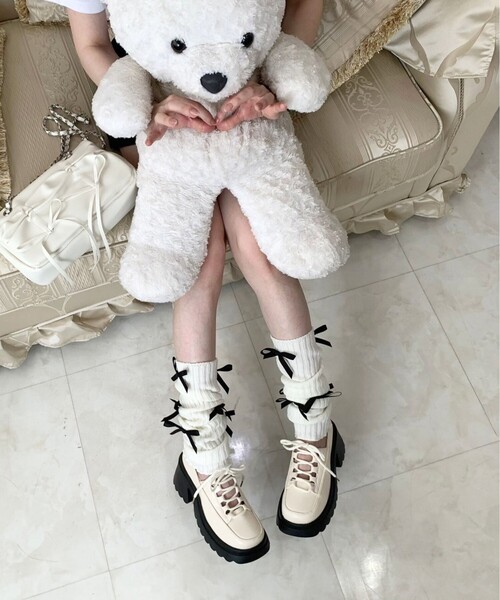 cs T&P（シーエスティーアンドピー）の「厚底 レースアップパンプス（パンプス・レディース・ブラック系1/ブラック/アイボリー・M/S/LL/L）」の9枚目の写真