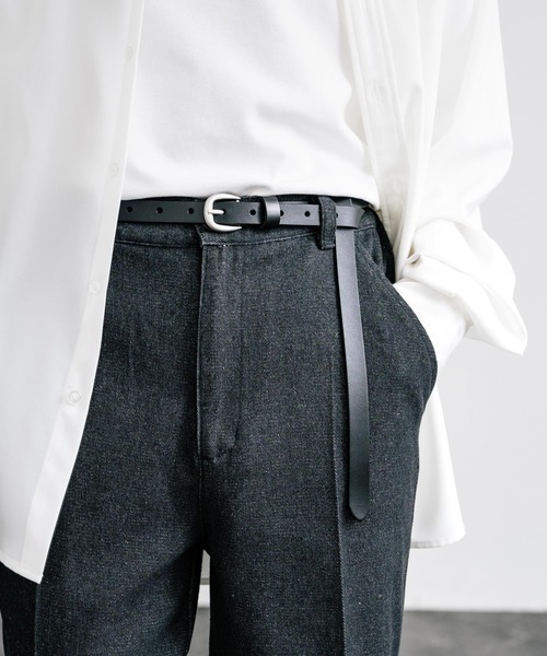 Rocky Monroe（ロッキーモンロー）の「新色追加 スプリットレザーナローベルト（ベルト・メンズ・ブラウン/ブラック/キャメル/グリーン/ワインレッド・FREE）」の10枚目の写真