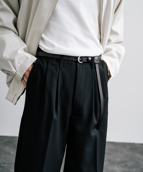 Rocky Monroe（ロッキーモンロー）の「新色追加 スプリットレザーナローベルト（ベルト・メンズ・ブラウン/ブラック/キャメル/グリーン/ワインレッド・FREE）」の13枚目の写真