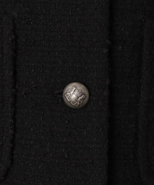 DRESSTERIOR（ドレステリア）の「【サスティナブルツイード】ノーカラーショートジャケット（ノーカラージャケット・レディース・ブラック・38/36/34）」の17枚目の写真
