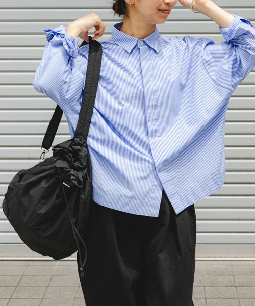 FORK&SPOON（フォークアンドスプーン）の「FORK&SPOON　レギュラーカラーコクーンシャツ（シャツ/ブラウス・レディース・ブルー系その他/グレー系その他・1）」の20枚目の写真