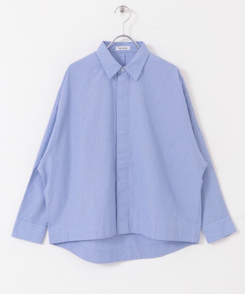 FORK&SPOON（フォークアンドスプーン）の「FORK&SPOON　レギュラーカラーコクーンシャツ（シャツ/ブラウス・レディース・ブルー系その他/グレー系その他・1）」の10枚目の写真