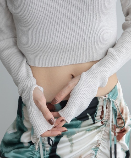 VACANCY（ヴァカンシー）の「MIXカラーショート丈ニット（ニット/セーター・レディース・ブルー/グレー/ブラック・FREE）」の13枚目の写真