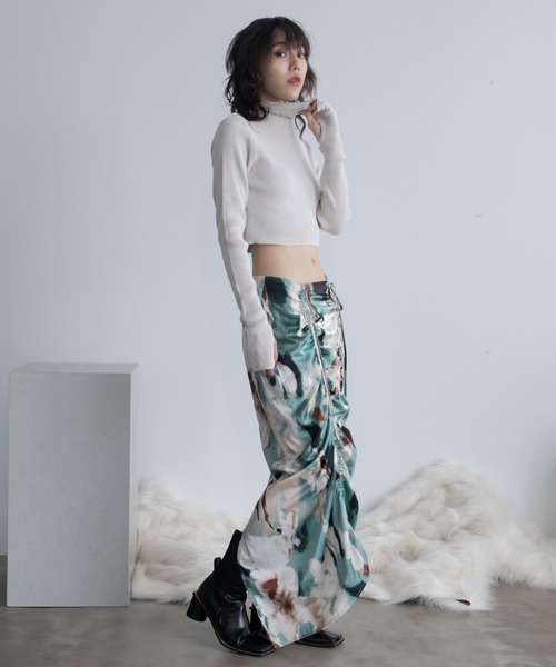 VACANCY（ヴァカンシー）の「MIXカラーショート丈ニット（ニット/セーター・レディース・ブルー/グレー/ブラック・FREE）」の18枚目の写真