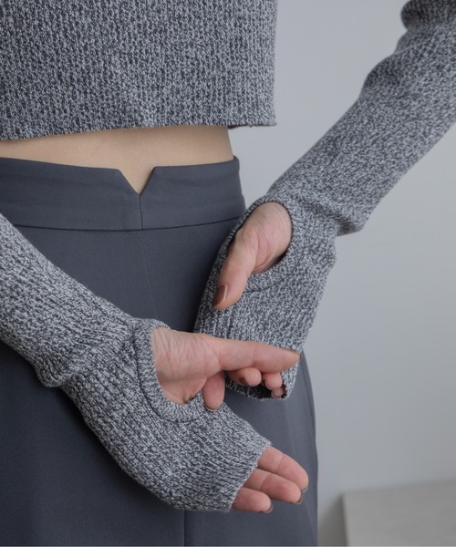 VACANCY（ヴァカンシー）の「MIXカラーショート丈ニット（ニット/セーター・レディース・ブルー/グレー/ブラック・FREE）」の7枚目の写真