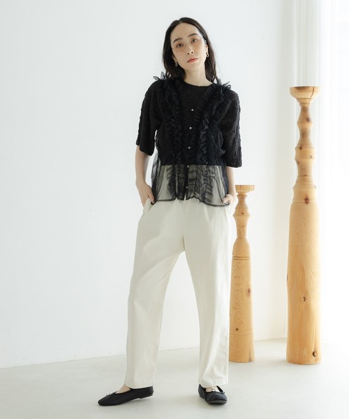 studio CLIP（スタディオクリップ）の「フラワーレースプルオーバー（Tシャツ/カットソー・レディース・ブラック/オフホワイト/ライトグリーン・FREE）」の7枚目の写真