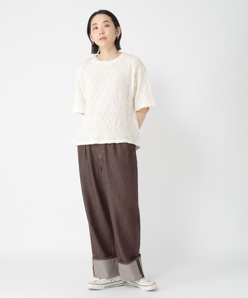 studio CLIP（スタディオクリップ）の「フラワーレースプルオーバー（Tシャツ/カットソー・レディース・ブラック/オフホワイト/ライトグリーン・FREE）」の10枚目の写真