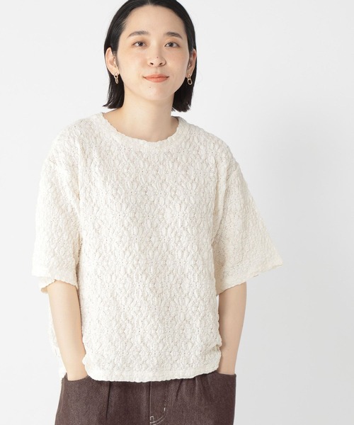 studio CLIP（スタディオクリップ）の「フラワーレースプルオーバー（Tシャツ/カットソー・レディース・ブラック/オフホワイト/ライトグリーン・FREE）」の11枚目の写真