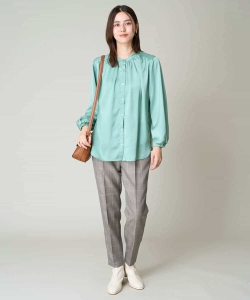 a.v.v（アーヴェヴェ）の「【洗える/イージーケア/毛玉になりにくい】美楽るスッキリ見えテーパードパンツ（その他パンツ・レディース・ベージュ/ブラック/グレー/ブラウン・40/38/36/42/34）」の17枚目の写真