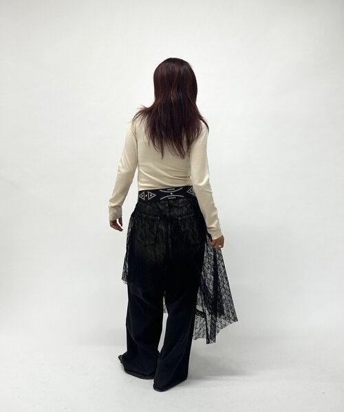WHO'S WHO gallery(フーズフーギャラリー)の「【SLOPPY/スロッピー】長袖ニットポロ(ニット/セーター・レディース・ボルドー/ブラック/ネイビー/ダークグリーン/チャコールグレー/グレー/オフホワイト・FREE)」の12枚目の写真
