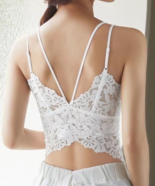 Miniministore(ミニミニストア)の「総レースキャミソールカップ付きブラトップ(インナーウェア/肌着・レディース・ブラウン/ホワイト/ブラック/ピンクベージュ・L/M)」の1枚目の写真
