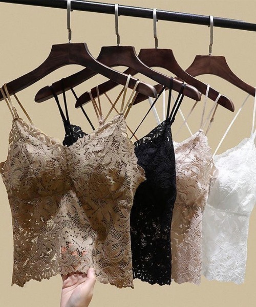 Miniministore(ミニミニストア)の「総レースキャミソールカップ付きブラトップ(インナーウェア/肌着・レディース・ブラウン/ホワイト/ブラック/ピンクベージュ・L/M)」の13枚目の写真